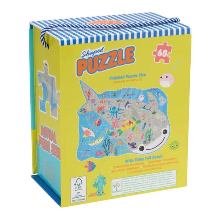 FLOSS &amp; ROCK 60 PC SHAPED JIGSAW PUZZLE, OCEAN
