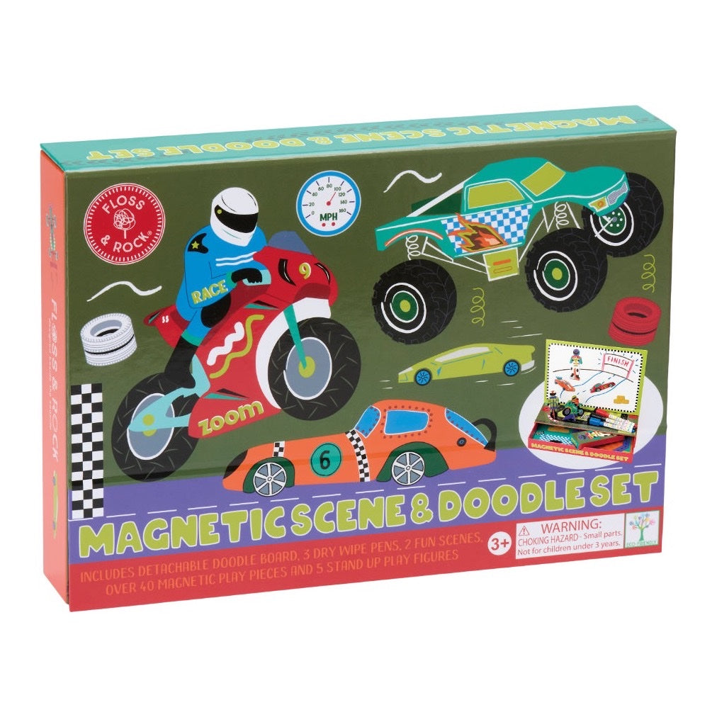 FLOSS &amp; ROCK MAGNETIC SCENE &amp; DOODLE SET, CARS
