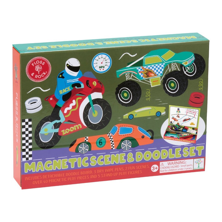 FLOSS &amp; ROCK MAGNETIC SCENE &amp; DOODLE SET, CARS