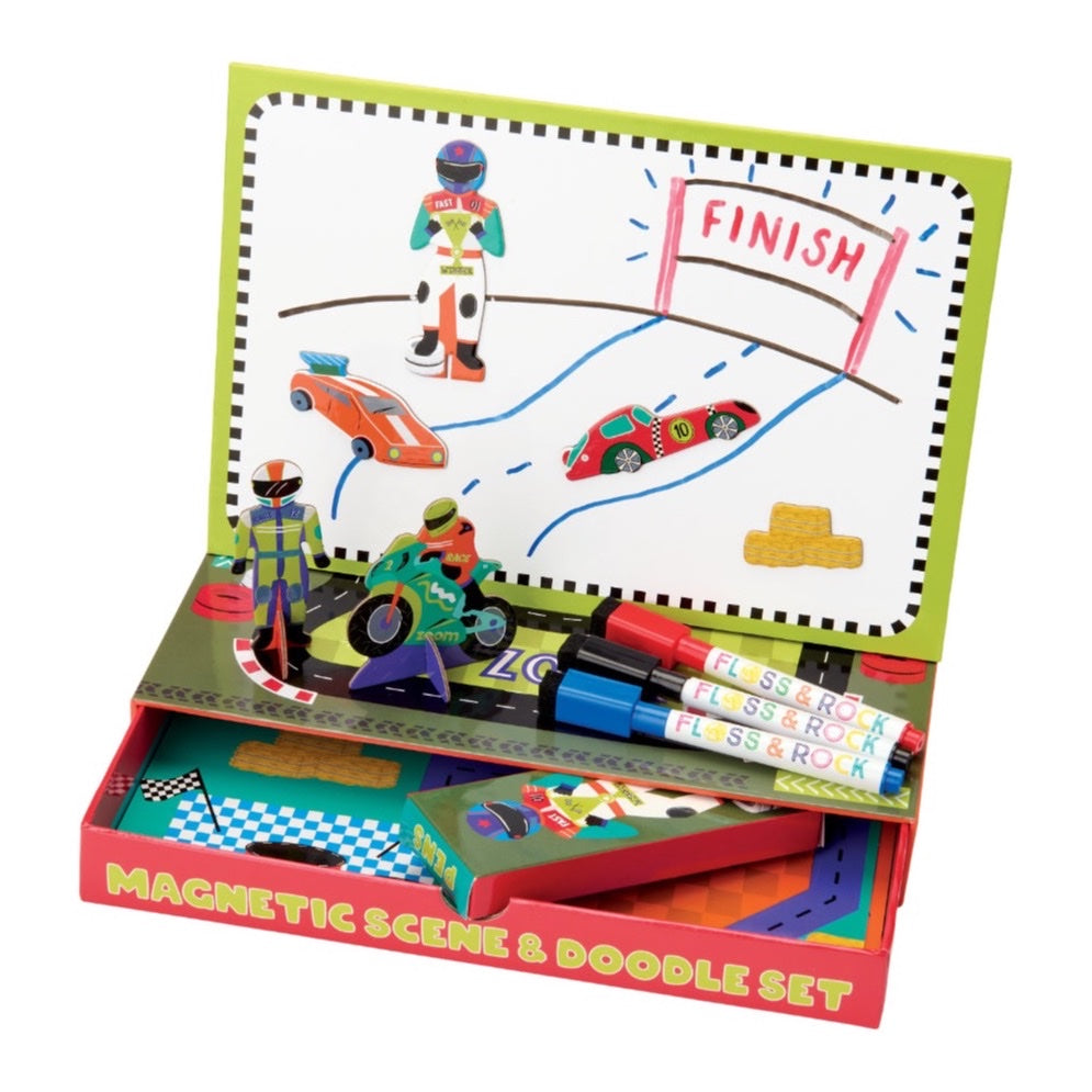 FLOSS & ROCK MAGNETIC SCENE & DOODLE SET, CARS