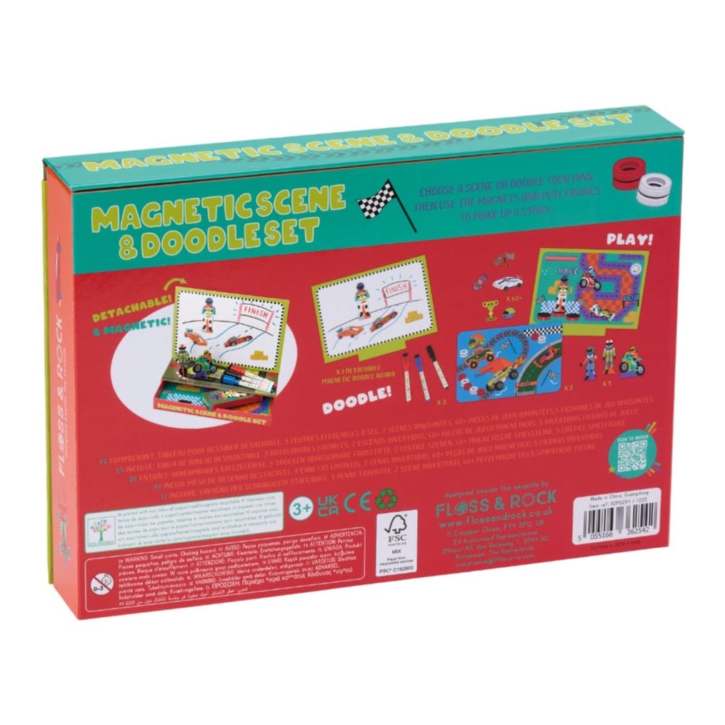 FLOSS &amp; ROCK MAGNETIC SCENE &amp; DOODLE SET, CARS