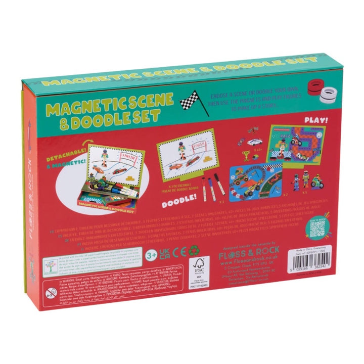 FLOSS &amp; ROCK MAGNETIC SCENE &amp; DOODLE SET, CARS