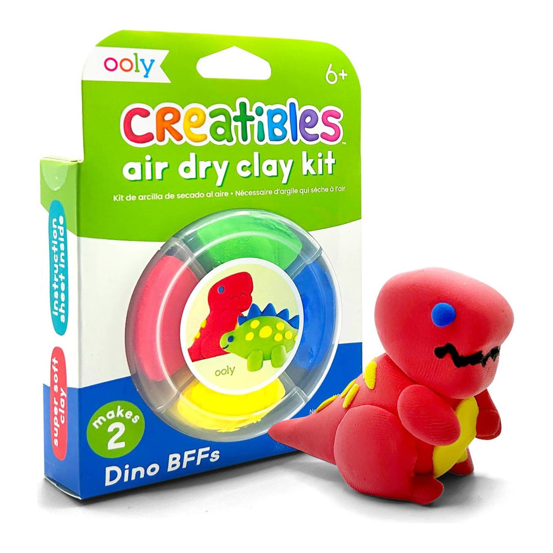 OOLY CREATIBLES AIR DRY CLAY KIT, DINO BFFS