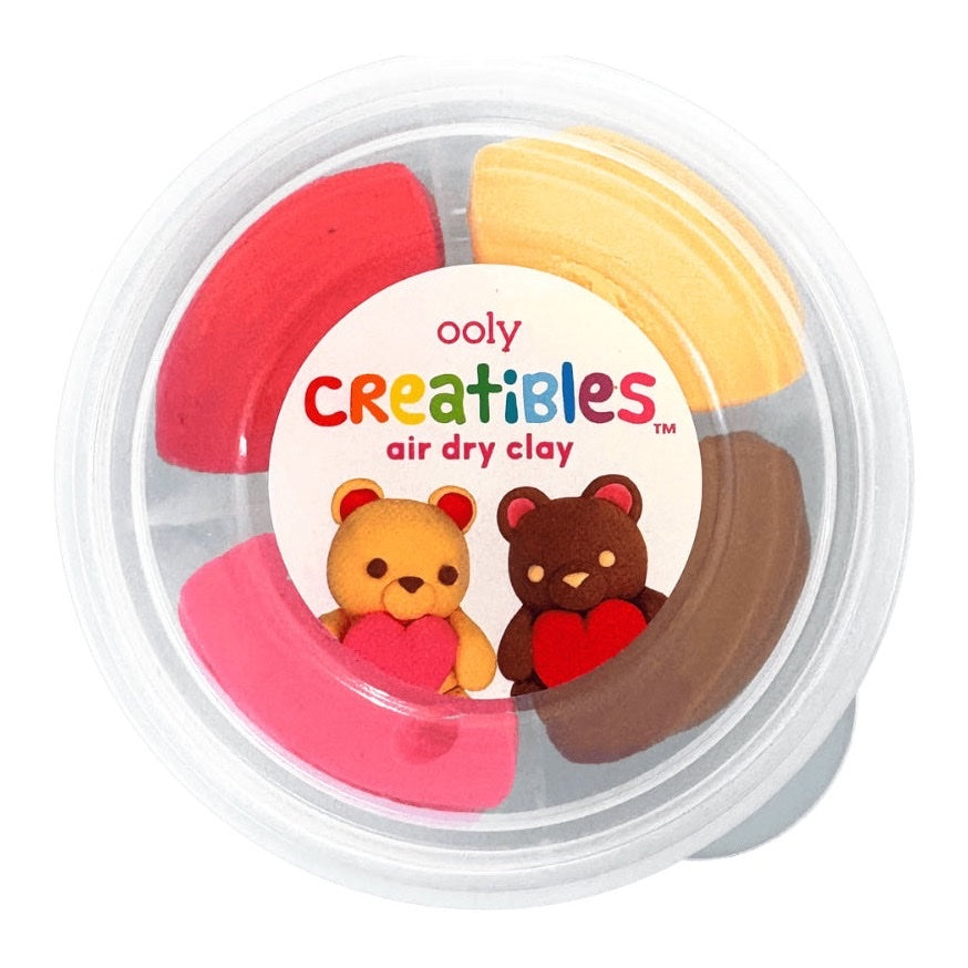 OOLY CREATIBLES AIR DRY CLAY KIT, LOVELY BEAR BFFS