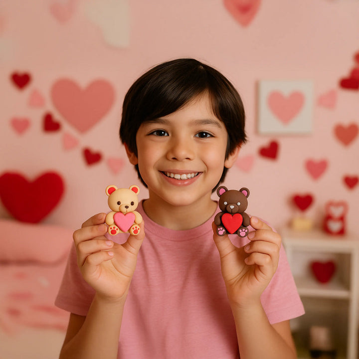 OOLY CREATIBLES AIR DRY CLAY KIT, LOVELY BEAR BFFS