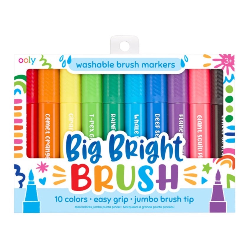 OOLY MARKERS, BIG BRIGHT BRUSH MARKERS