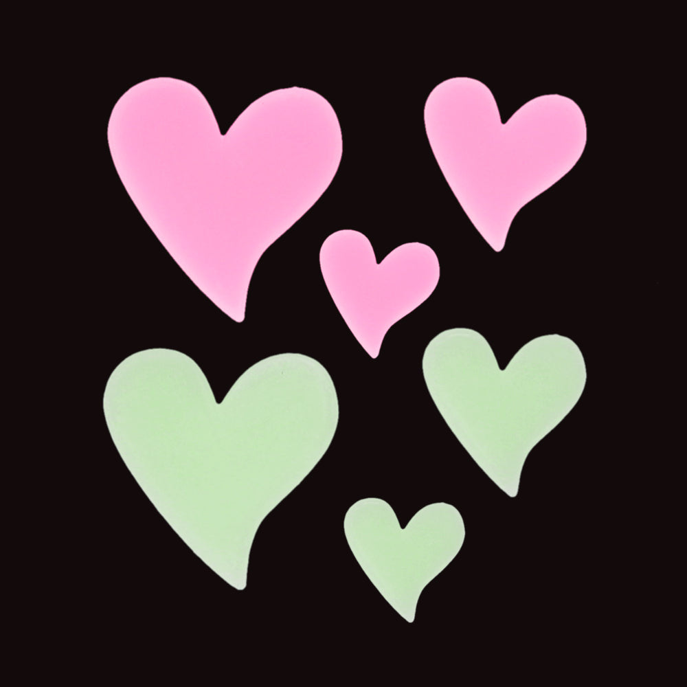 REX LONDON GLOW IN DARK, HEARTS