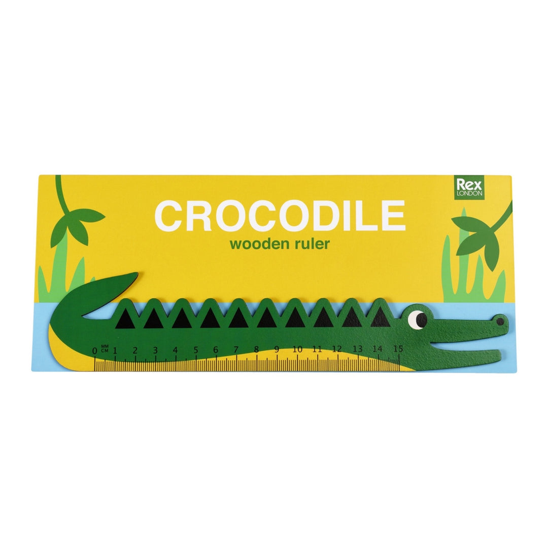 REX LONDON WOODEN RULER CROCODILE