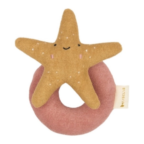 FABELAB RATTLE, STARFISH ASH ROSE