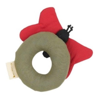 FABELAB RATTLE, LADYBUG MARS RED