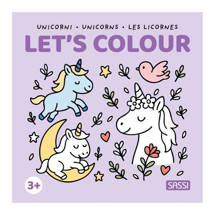 SASSI COLOURING BOOK SQUARE, UNICORNS