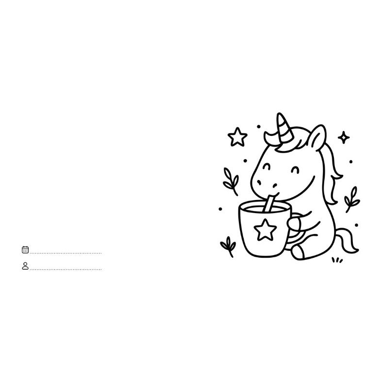SASSI COLOURING BOOK SQUARE, UNICORNS