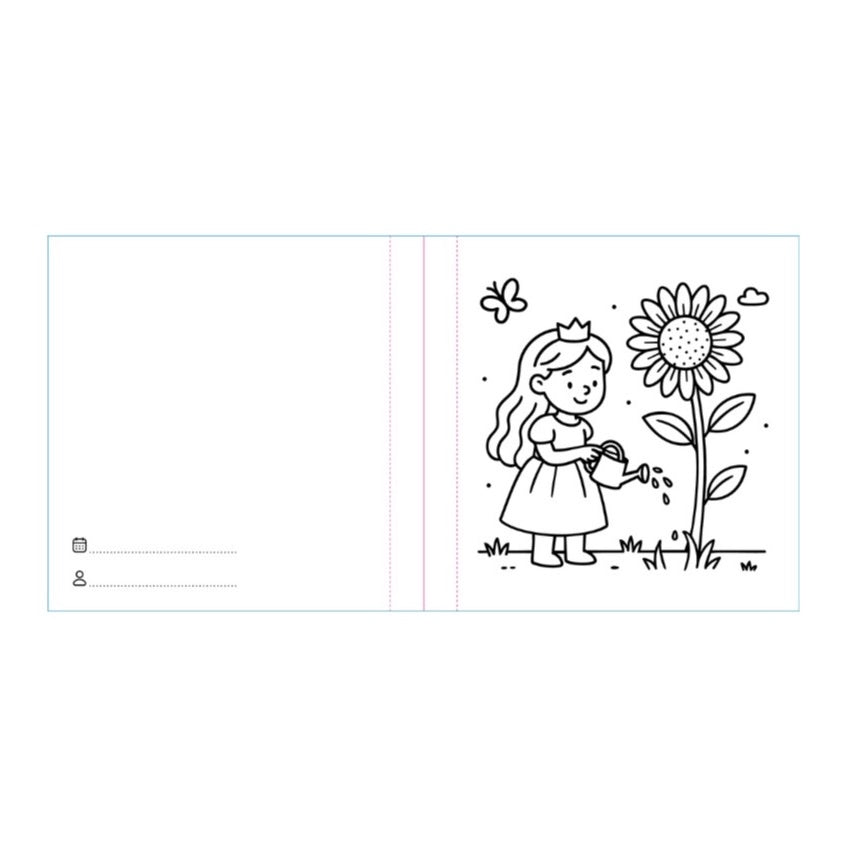SASSI COLOURING BOOK SQUARE, PRINCESSES