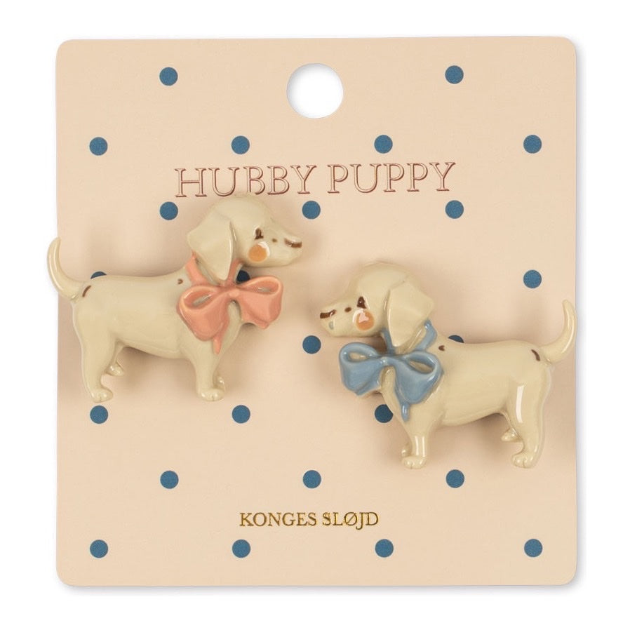 Konges Sløjd 2 Pack Puppy Hair Clip, Creme Brulee