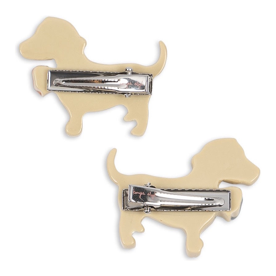 Konges Sløjd 2 Pack Puppy Hair Clip, Creme Brulee