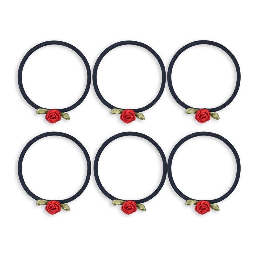 Konges Sløjd 6 Pack Rose Rouge Hair Elastic, Total Eclipse