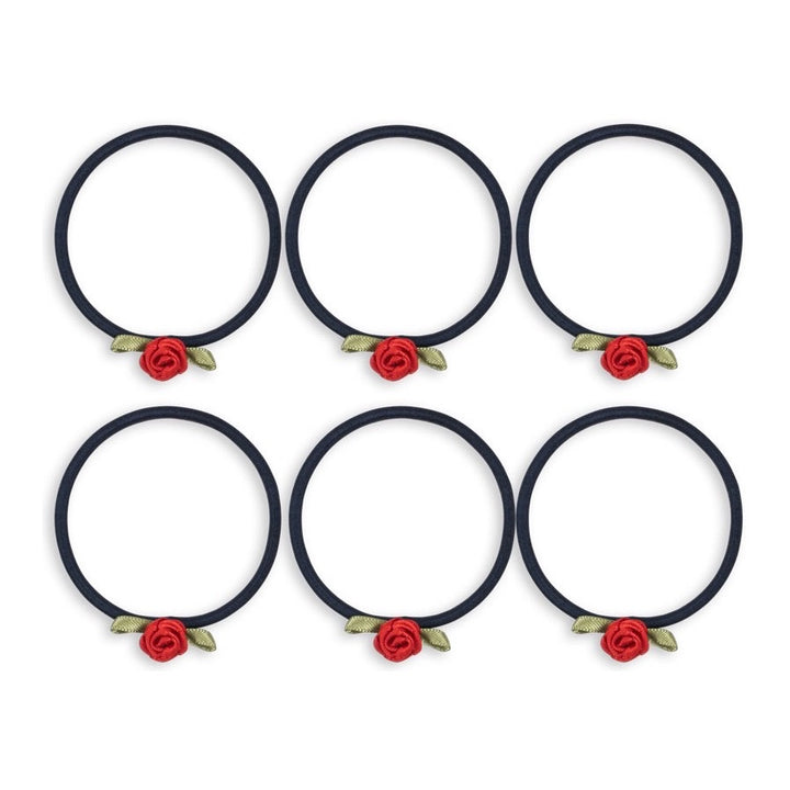 Konges Sløjd 6 Pack Rose Rouge Hair Elastic, Total Eclipse