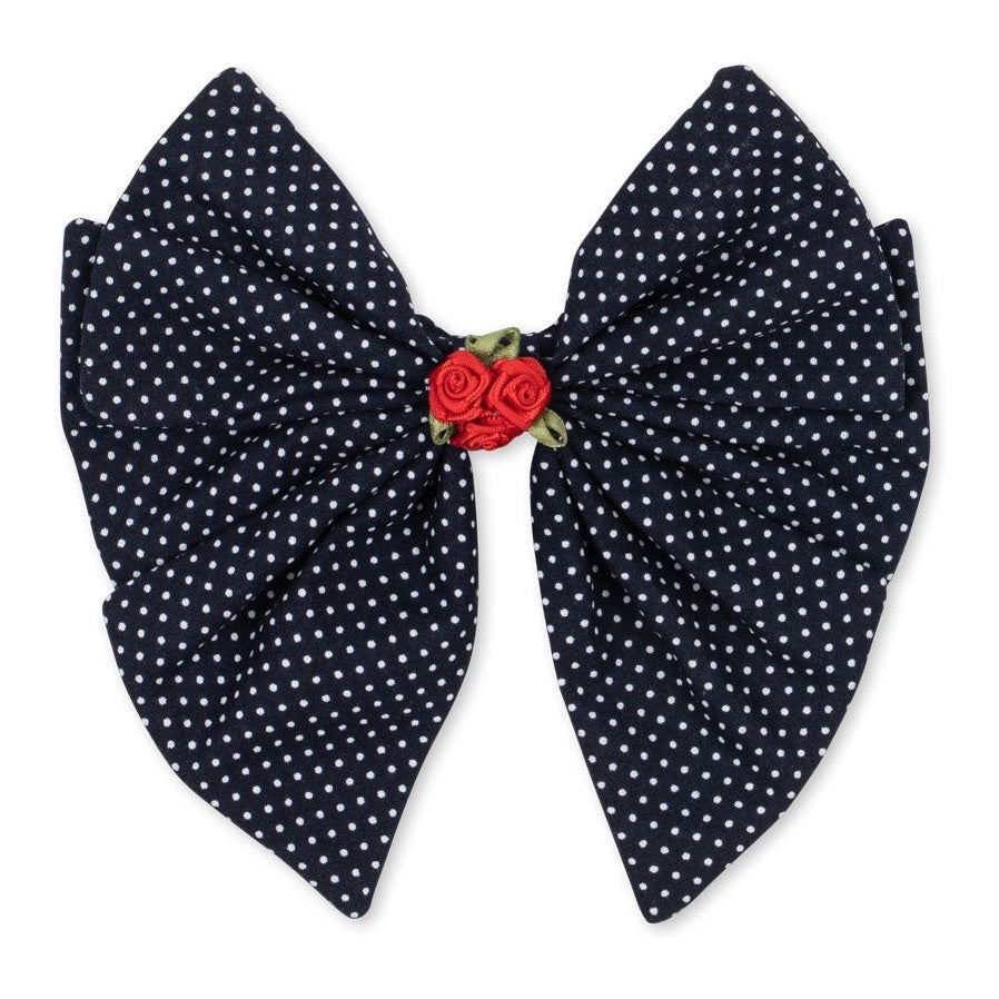 Konges Sløjd Rose Rouge Bow Hair Clip, Dot Nuit