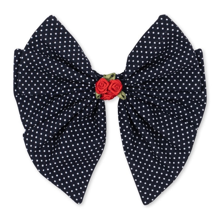 Konges Sløjd Rose Rouge Bow Hair Clip, Dot Nuit