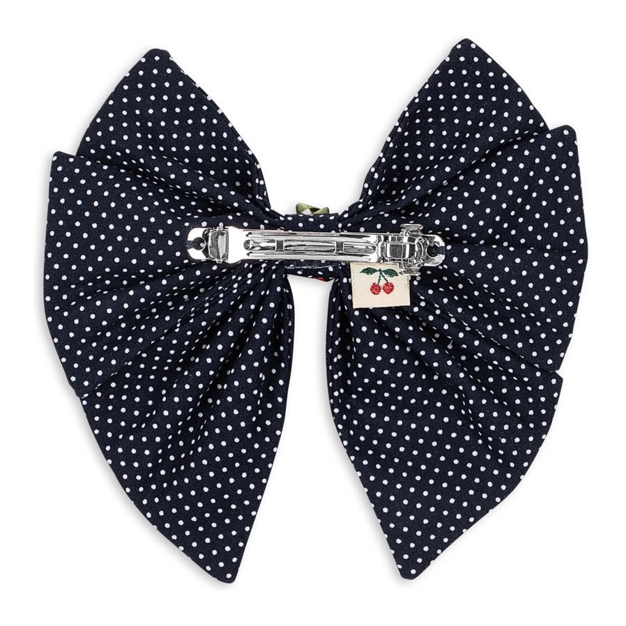 Konges Sløjd Rose Rouge Bow Hair Clip, Dot Nuit