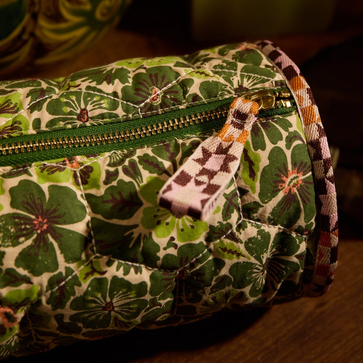 Sage &amp; Clare Magnolia Makeup Bag, Cactus Green