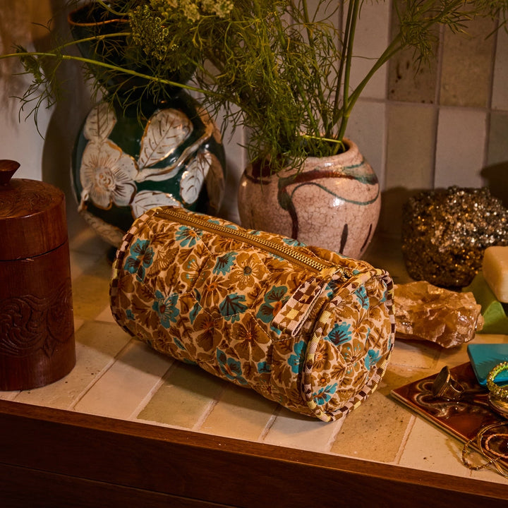 Sage &amp; Clare Magnolia Makeup Bag, Turquoise