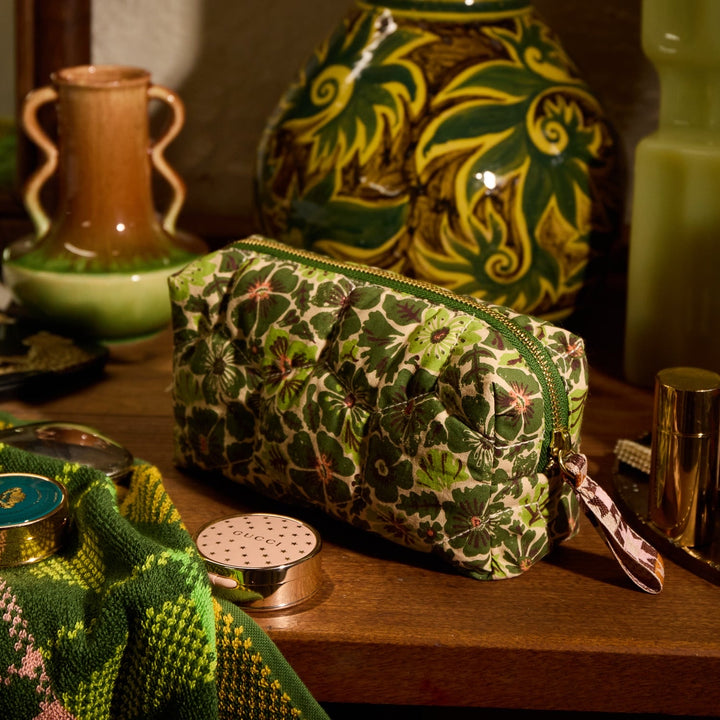 Sage &amp; Clare Magnolia Travel Pouch, Cactus Green