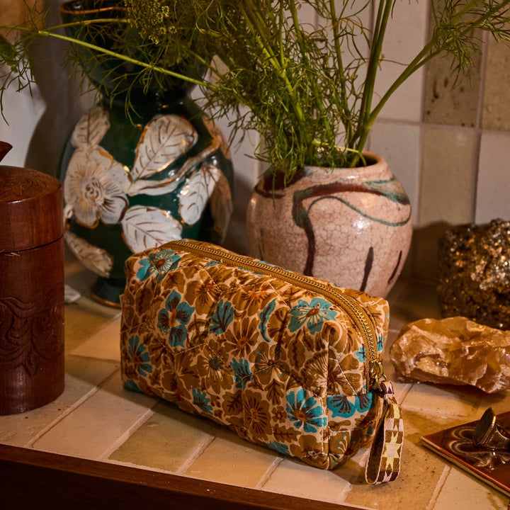 Sage &amp; Clare Magnolia Travel Pouch, Turquoise