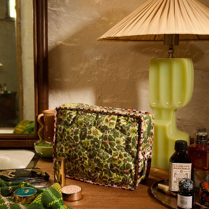 Sage &amp; Clare Magnolia Vanity Bag, Cactus Green