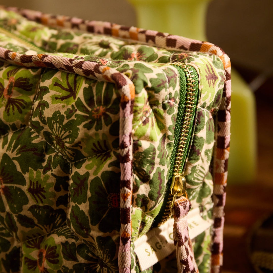 Sage &amp; Clare Magnolia Vanity Bag, Cactus Green