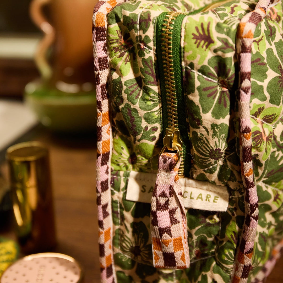 Sage &amp; Clare Magnolia Vanity Bag, Cactus Green