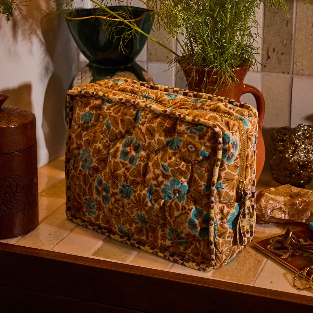 Sage &amp; Clare Magnolia Vanity Bag, Turquoise