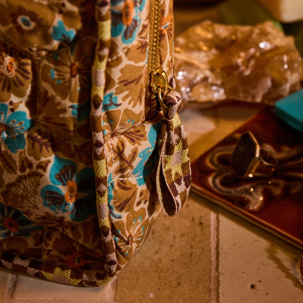 Sage & Clare Magnolia Vanity Bag, Turquoise