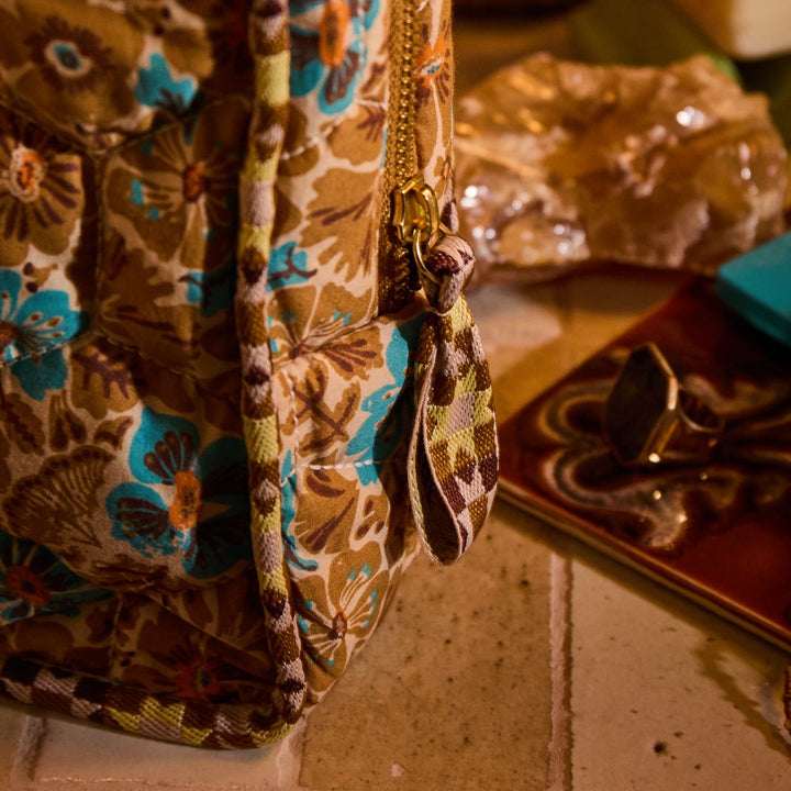 Sage &amp; Clare Magnolia Vanity Bag, Turquoise