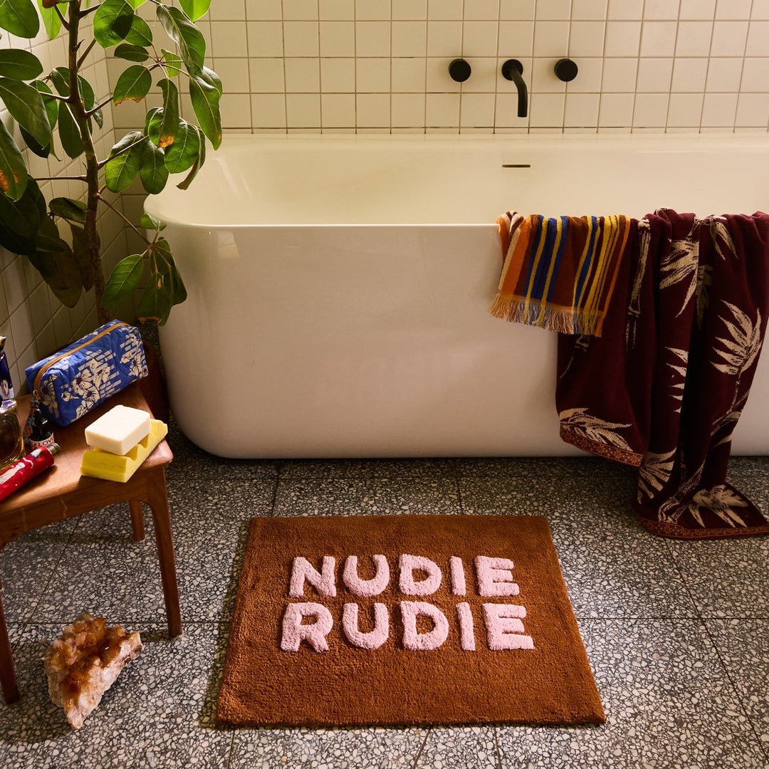 Sage & Clare Nudie Rudie Bath Mat Mini, Russet