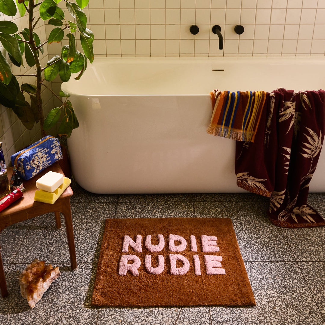 Sage & Clare Nudie Rudie Bath Mat Mini, Russet
