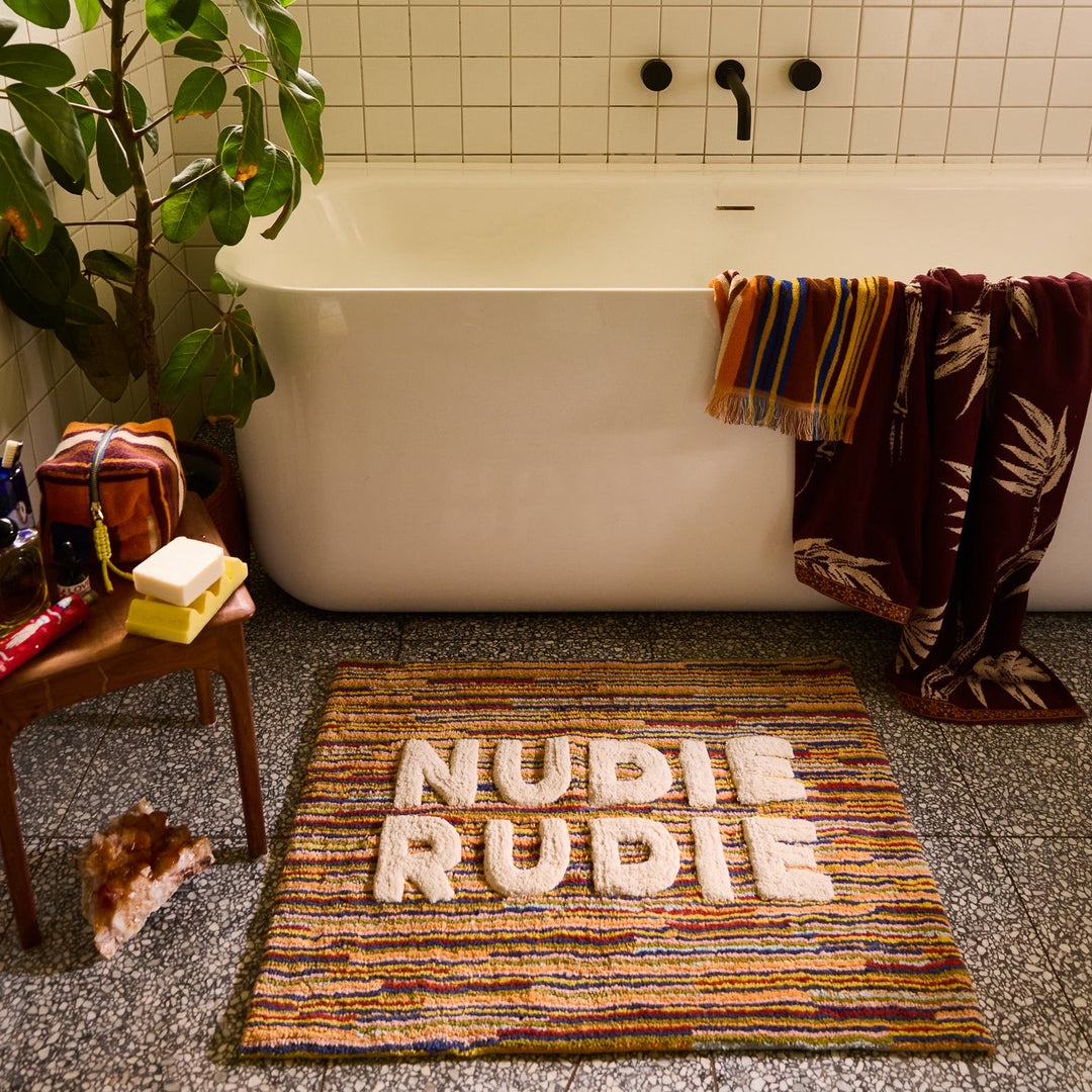 Sage &amp; Clare Tula Nudie Bath Mat, Burnt Sienna