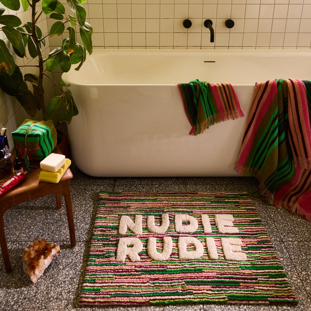Sage & Clare Tula Nudie Bath Mat, Rosewood