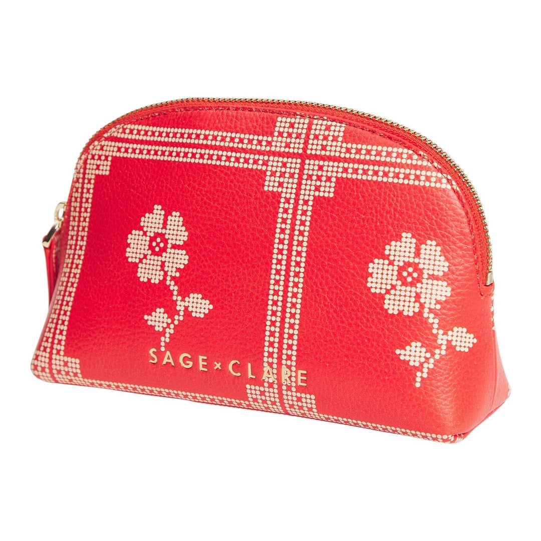 Sage &amp; Clare Bonny Cosmetic Pouch, Poppy