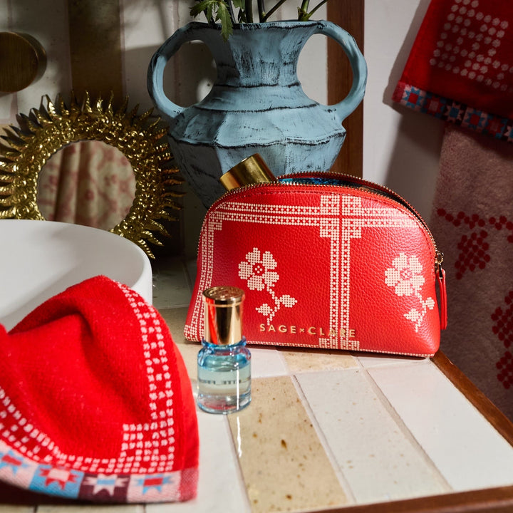Sage &amp; Clare Bonny Cosmetic Pouch, Poppy
