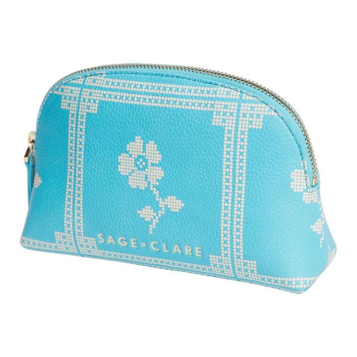 Sage &amp; Clare Bonny Cosmetic Pouch, Turquoise
