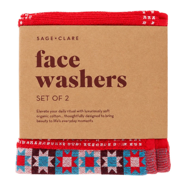 Sage &amp; Clare Bonny Face Washer Set, Poppy