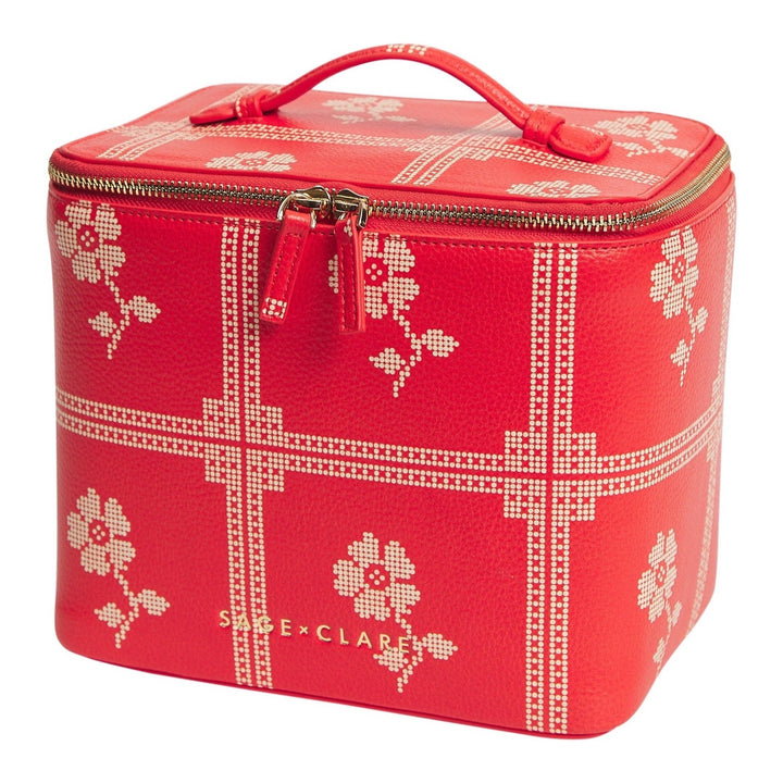 Sage &amp; Clare Bonny Medium Vanity Case, Poppy