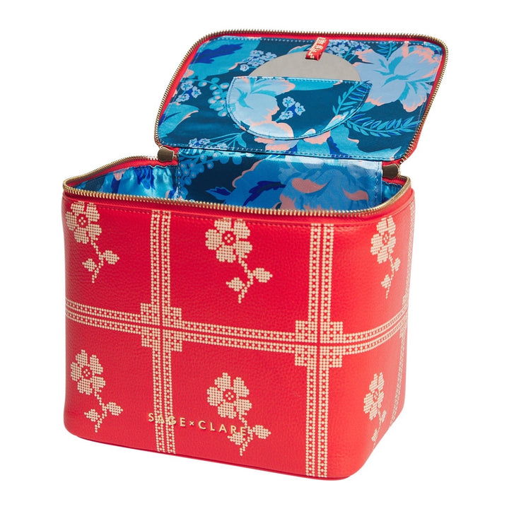 Sage &amp; Clare Bonny Medium Vanity Case, Poppy