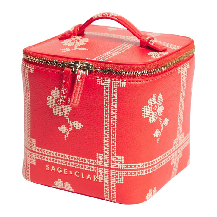 Sage &amp; Clare Bonny Small Vanity Case, Poppy