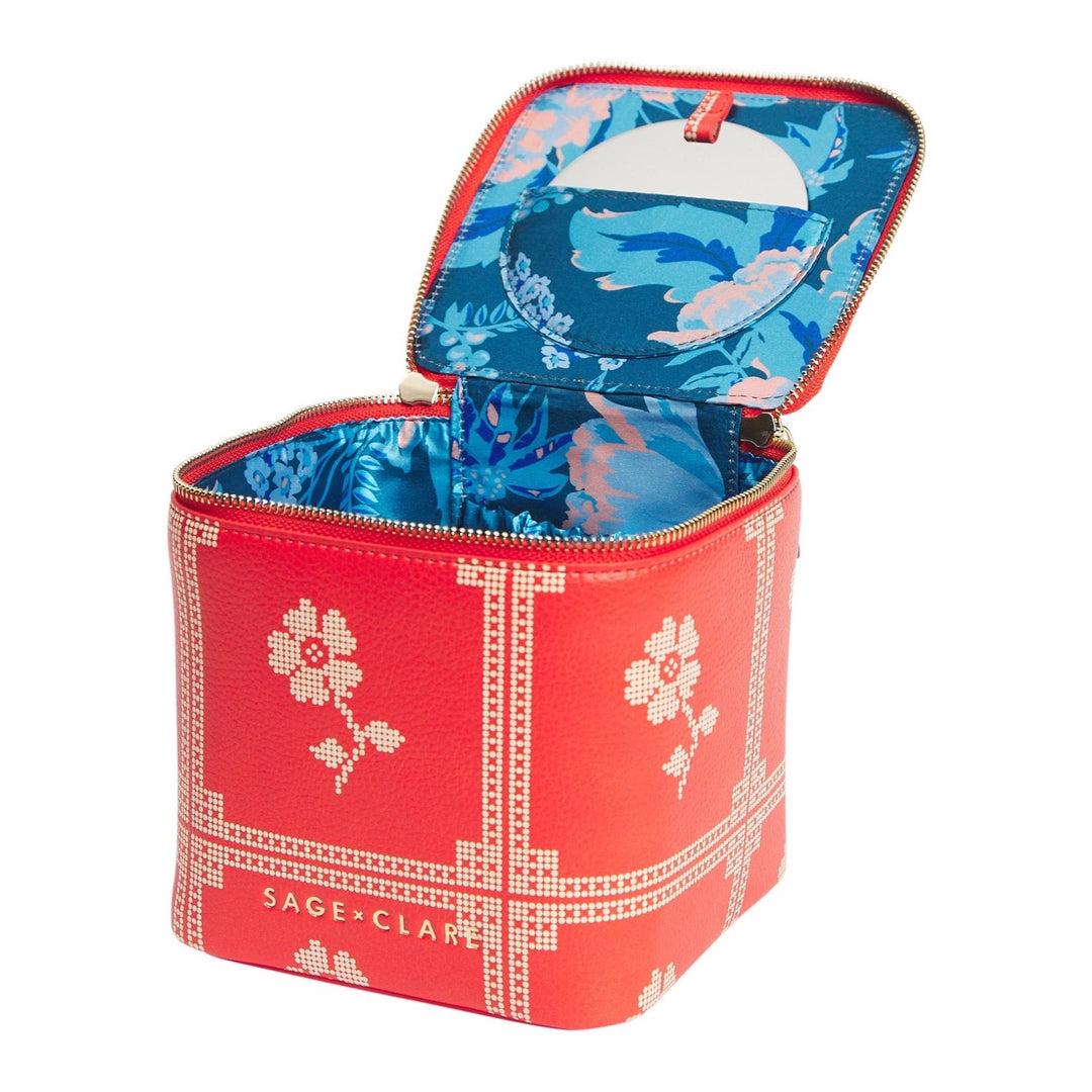 Sage &amp; Clare Bonny Small Vanity Case, Poppy