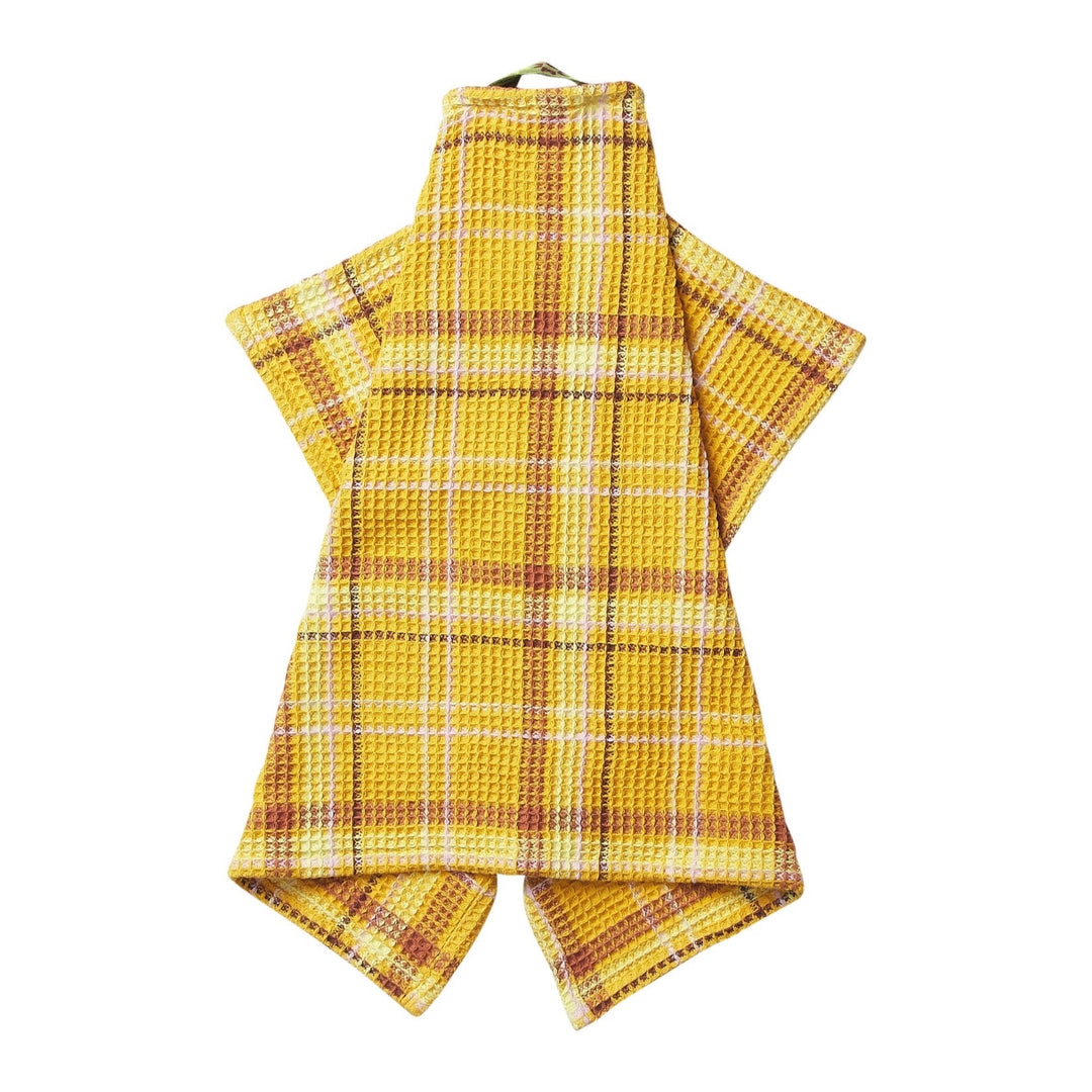 Sage &amp; Clare Frances Waffle Tea Towel, Ochre