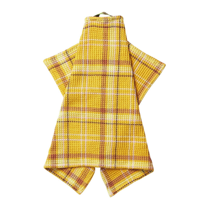 Sage &amp; Clare Frances Waffle Tea Towel, Ochre