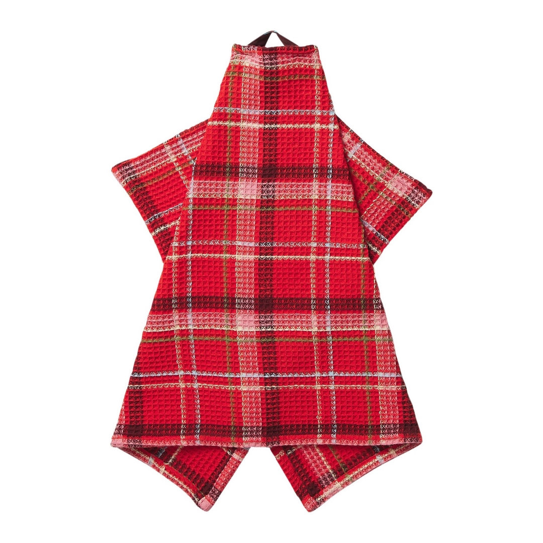 Sage &amp; Clare Frances Waffle Tea Towel, Poppy