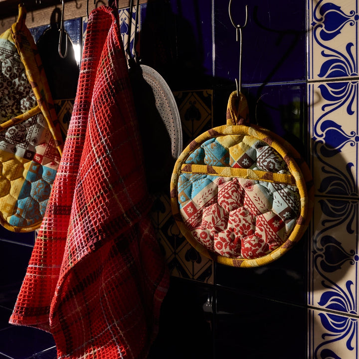 Sage &amp; Clare Frances Waffle Tea Towel, Poppy